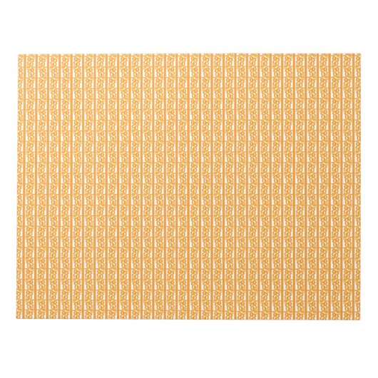 Notepad | 幾何学 オレンジ | クリエイティブ文房具 ノートパッド (正面)