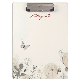 Notepad decorated with wild plant illustrations クリップボード