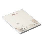 Notepad decorated with wild plant illustrations ノートパッド (アングル)