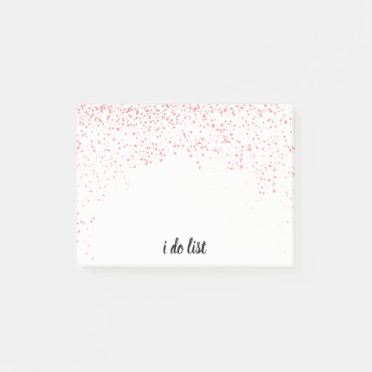 Notepad - i do list Pink紙吹雪 ポストイット (正面)