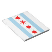 Notepad with Flag of Chicago, Illinois州 ノートパッド (アングル)