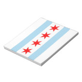 Notepad with Flag of Chicago, Illinois州 ノートパッド (回転)