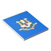 Notepad with Flag of Connecticut州 ノートパッド (アングル)
