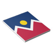 Notepad with Flag of Denver City, Colorado州 ノートパッド (アングル)