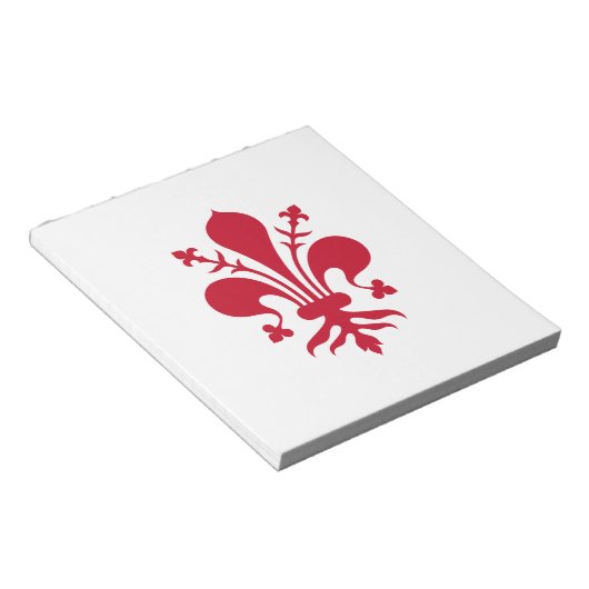 Notepad with Flag of Florence, Italy ノートパッド (アングル)