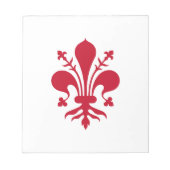 Notepad with Flag of Florence, Italy ノートパッド (正面)