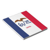 Notepad with Flag of Iowa州 ノートパッド (アングル)