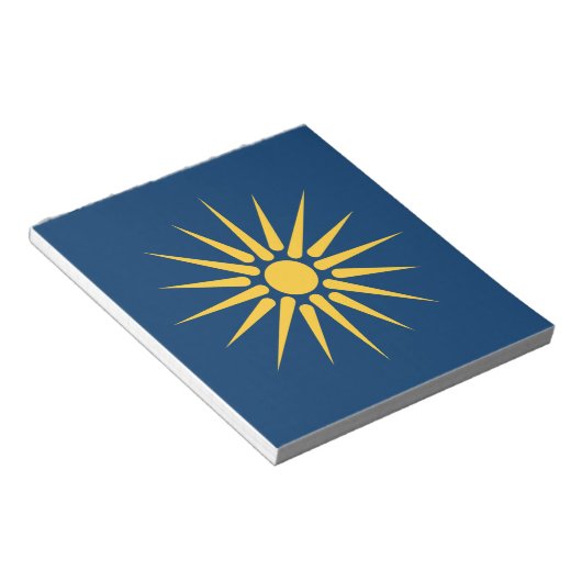Notepad with Flag of Macedonia, Greece ノートパッド (アングル)