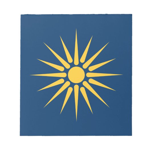 Notepad with Flag of Macedonia, Greece ノートパッド (正面)