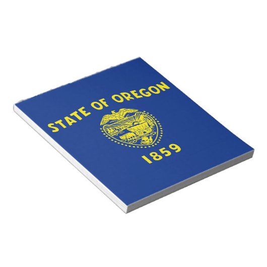Notepad with Flag of Oregon州 ノートパッド (アングル)
