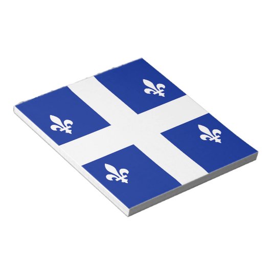 Notepad with Flag of Quebec，カナダ ノートパッド (アングル)