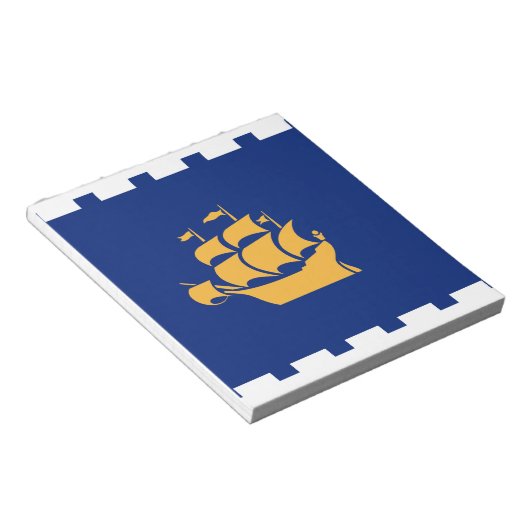 Notepad with Flag of Quebec City, Canada ノートパッド (アングル)