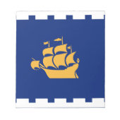 Notepad with Flag of Quebec City, Canada ノートパッド (正面)