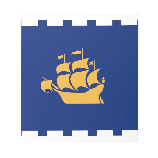 Notepad with Flag of Quebec City, Canada ノートパッド (正面)