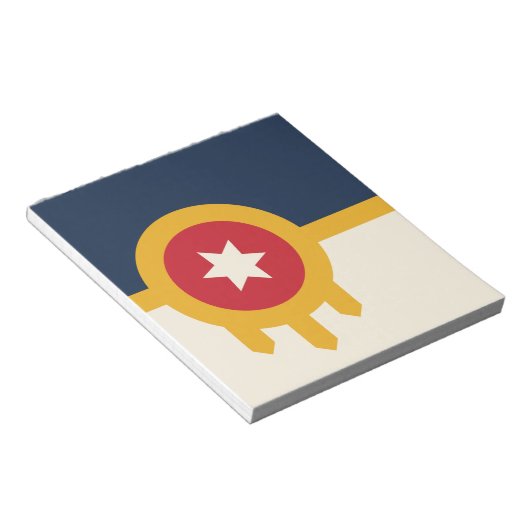 Notepad with Flag of Tulsa, Oklahoma ノートパッド (アングル)