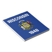 Notepad with Flag of Wisconsin州 ノートパッド (アングル)