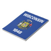 Notepad with Flag of Wisconsin州 ノートパッド (回転)