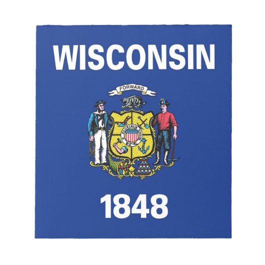 Notepad with Flag of Wisconsin州 ノートパッド (正面)