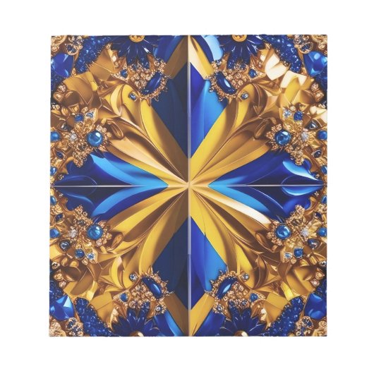 Notepad with Sweden Colorsモダンデザイン ノートパッド (正面)