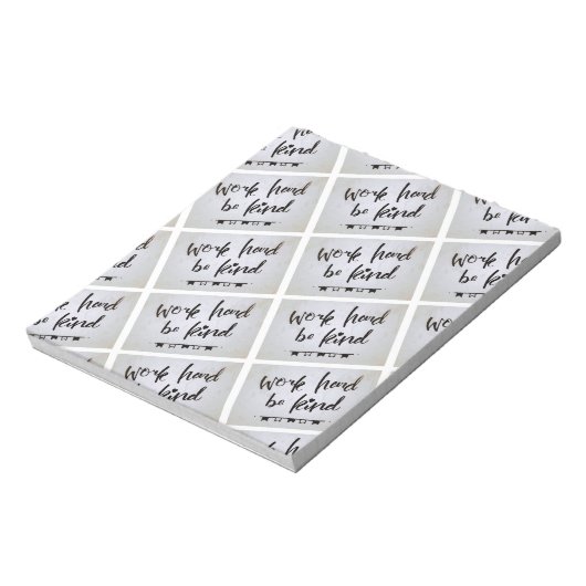 Notepad - Work Hard, Be Kind ノートパッド (回転)