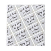 Notepad - Work Hard, Be Kind ノートパッド (正面)