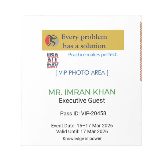 Notepads | Monogram | To-Do | Custom ノートパッド (正面)