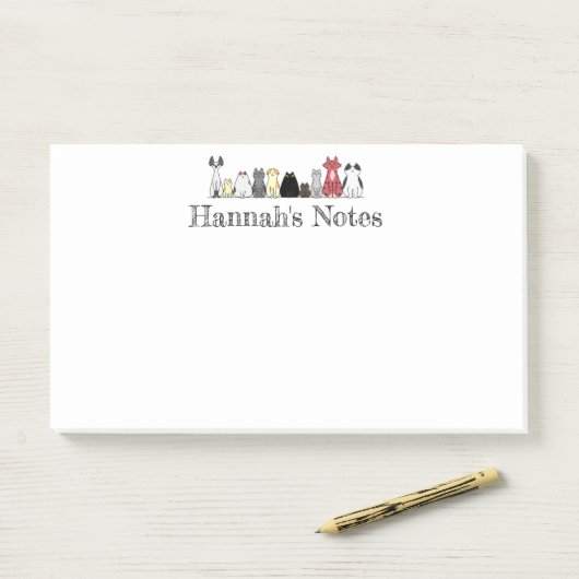 Notes – 猫の列 ポストイット (デスク)