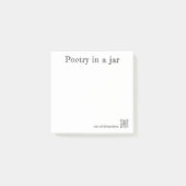notes for Poetry in a Jar ポストイット (正面)