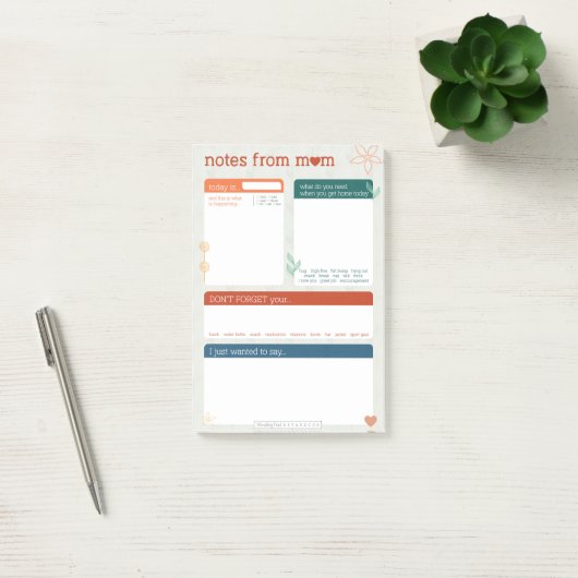 Notes from Mom Post It Notes ポストイット (オフィス)