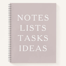 Notes Lists Tasks Ideas Minimal Spiral Notebook ノートブック