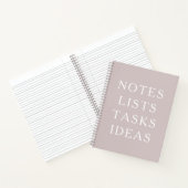 Notes Lists Tasks Ideas Minimal Spiral Notebook ノートブック (内部)