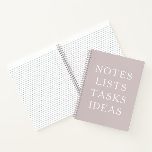 Notes Lists Tasks Ideas Minimal Spiral Notebook ノートブック (内部)