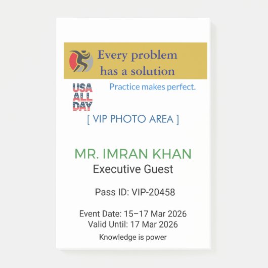 Notes | Minimalist | Custom | Elegant ポストイット (正面)