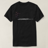 Notes Music Sheet Transverse Flute  Tシャツ (デザイン正面)