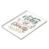 Notes of Growth Journal – Brush Lettering Design ノートブック (左側)
