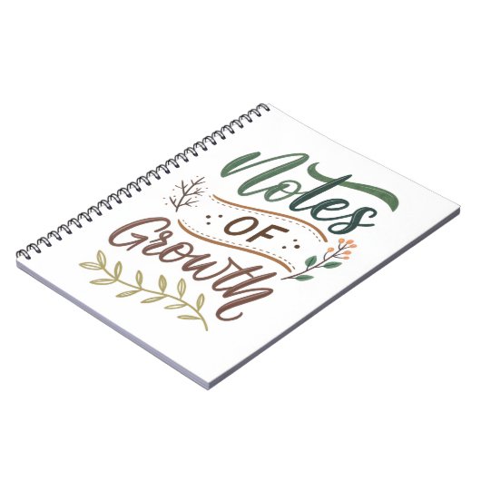 Notes of Growth Journal – Brush Lettering Design ノートブック (左側)