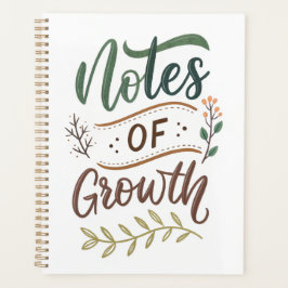 Notes of Growth Journal – Brush Lettering Design プランナー手帳