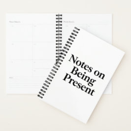 Notes on Being Present" Minimalist Planner プランナー手帳