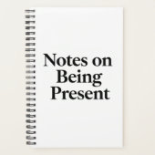 Notes on Being Present" Minimalist Planner プランナー手帳 (正面)
