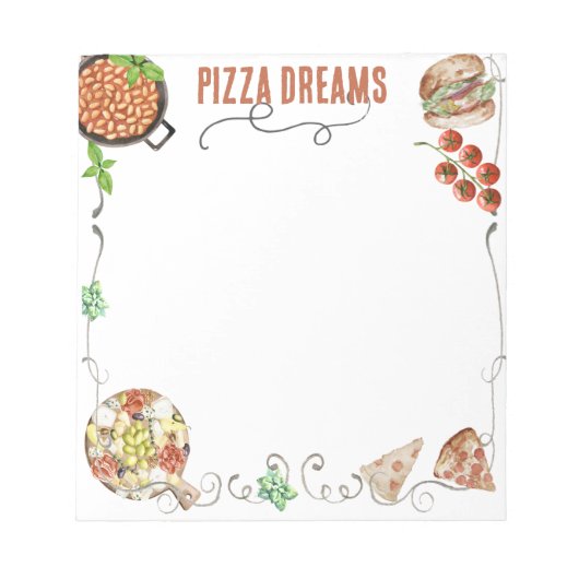 Notes on Pizza Dreams ノートパッド (正面)