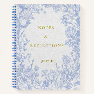 'Notes & Reflections' Personalised Botanical ノートブック