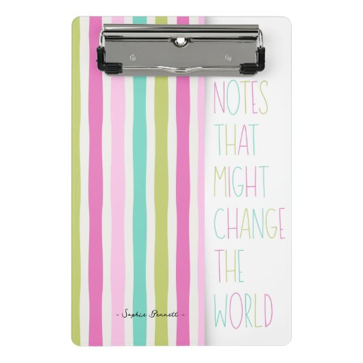 Notes That Might Change the World – Colorful Strip ミニクリップボード (正面)