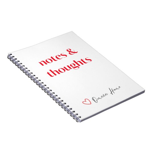 Notes & Thoughts Minimal Typography ノートブック (右側)