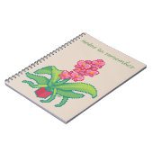 Notes to remember, orchid , pixel art ノートブック (左側)