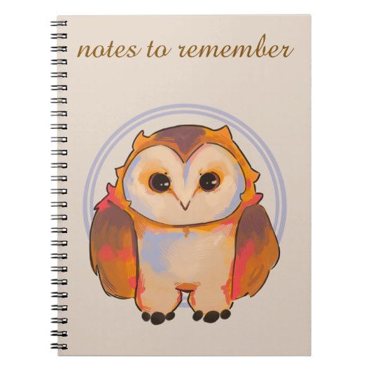 Notes to remember owl. ノートブック (正面)