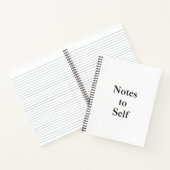 Notes to Self"Minimalist Hardcover Spiral Notebook ノートブック (内部)
