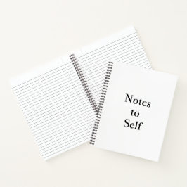 Notes to Self"Minimalist Hardcover Spiral Notebook ノートブック