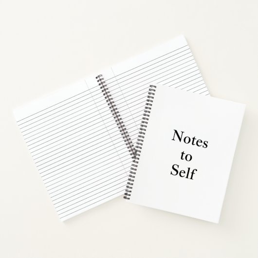 Notes to Self"Minimalist Hardcover Spiral Notebook ノートブック (内部)
