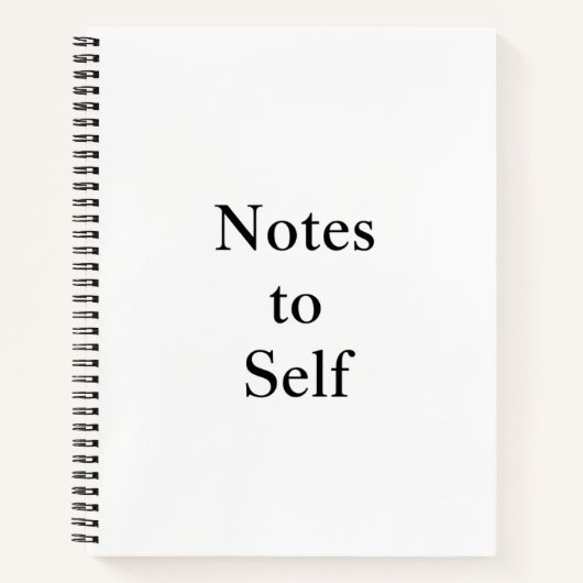 Notes to Self"Minimalist Hardcover Spiral Notebook ノートブック (正面)