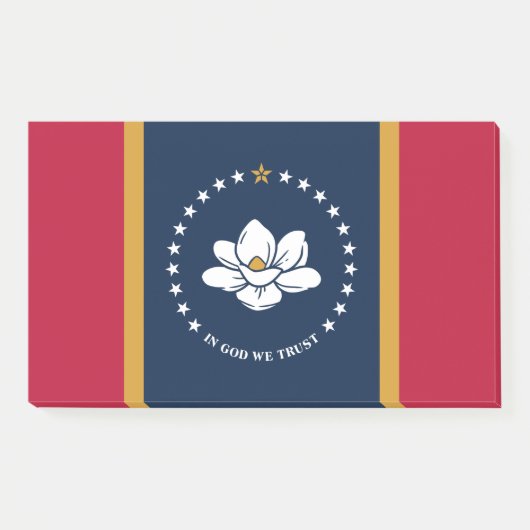 Notes with flag of Mississippi State, USA ポストイット (正面)